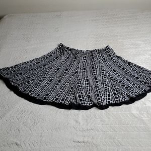 Plus Size printed A-line skirt